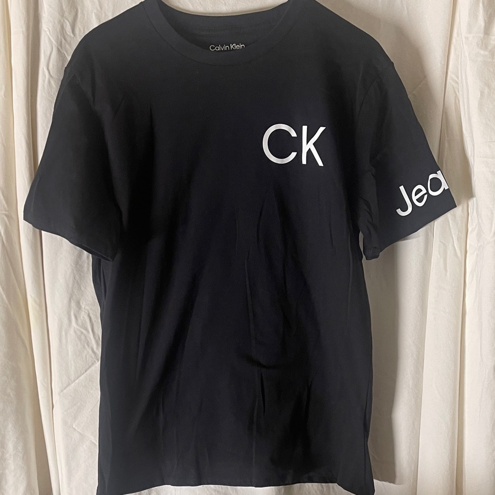 Calvin Klein Navy T-Shirt with CK and Jeans Logo